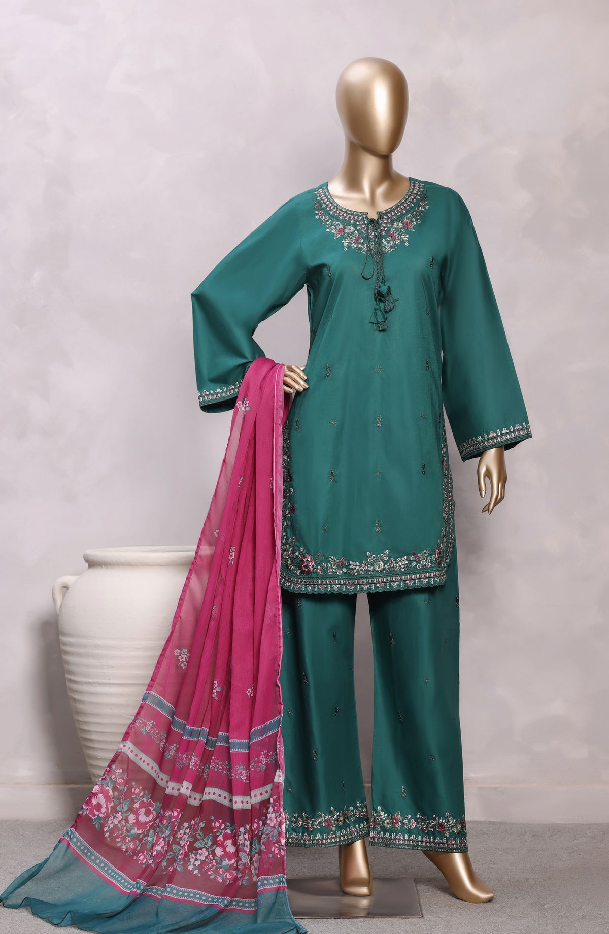 Sadabahar Eclair Embroidered Lawn Stitched 3 Piece Suit - D-02 - SBD26CTR - Green - Summer Collection