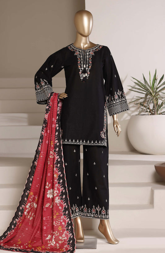 Sadabahar Eclair Embroidered Lawn Stitched 3 Piece Suit - D-05 - SBD26ECL - Black - Summer Collection