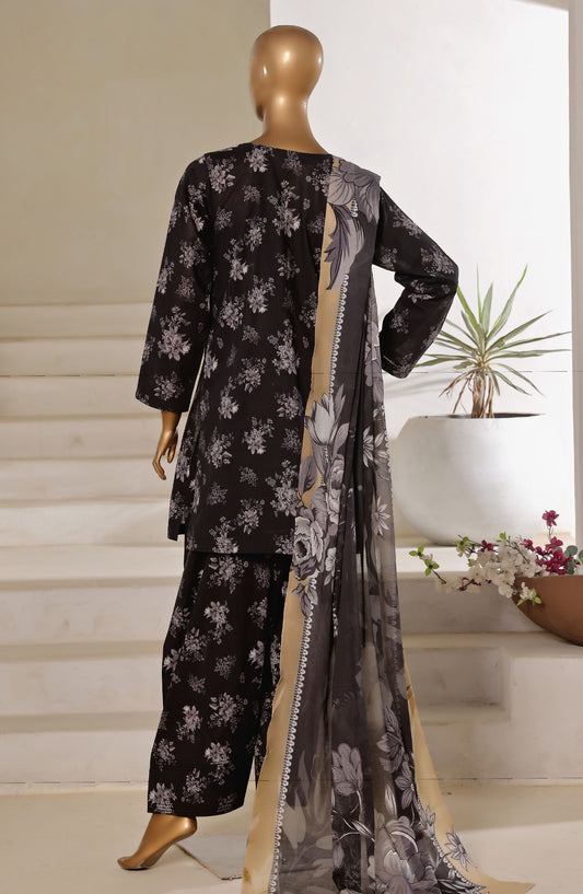 Sadabahar Printed Lawn Stitched 3 Piece Suit - Design-02 - SBD25FSH - Black - Summer Collection