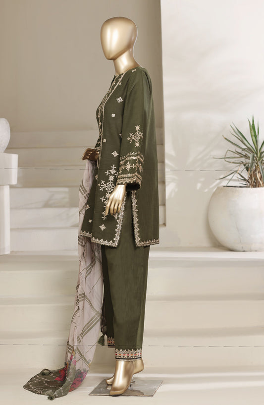 Sadabahar Embroidered Cotton Stitched 3 Piece Suit - D-05 - SBD26COD - Green - Festive Collection