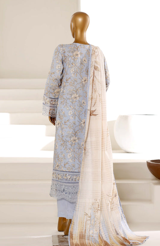 Sadabahar Embroidered Lawn Stitched 3 Piece Suit - D-01 - SBD26FNC - Blue - Festive Collection