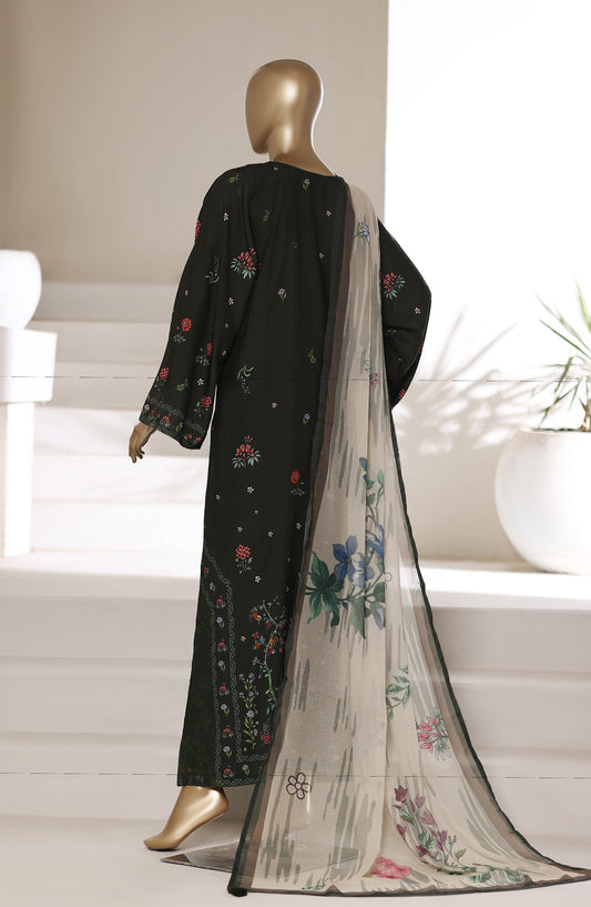 Sadabahar Printed Stitched Kaftaan 3 Piece Suit - D-06 - SBD26KFT - Black - Festive Collection