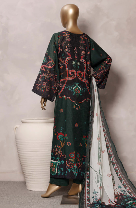 Sadabahar Printed Chamti Cotton Stitched Kaftan 3 Piece Suit - D-02 - SBD26TRF - Black - Summer Collection