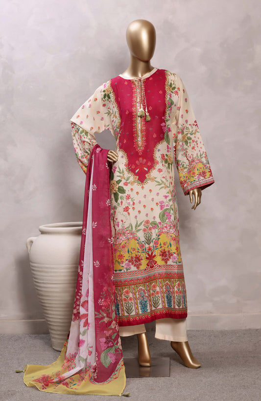 Sadabahar Printed Chamti Cotton Stitched Kaftan 3 Piece Suit - D-01 - SBD26TRF - Multi - Summer Collection