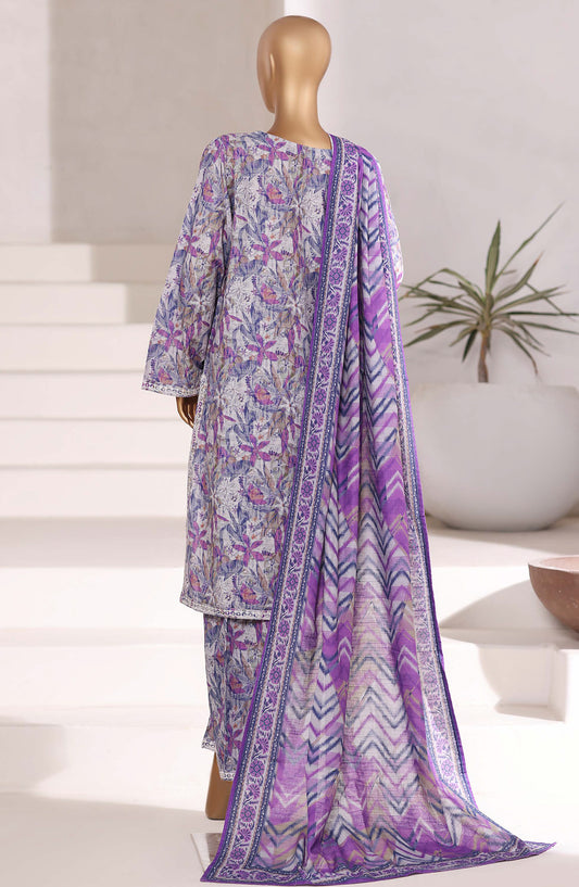 Sadabahar Embroidered Khaddar Stitched 3 Piece Suit - Design-05 - SBD25KFE - Purple - Winter Collection