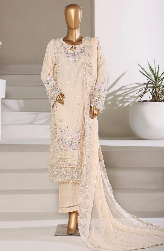 Sadabahar Luxury Embroidered Stitched 3 Piece Suit - D-01 - SBD26LXF - Fawn - Festive Collection