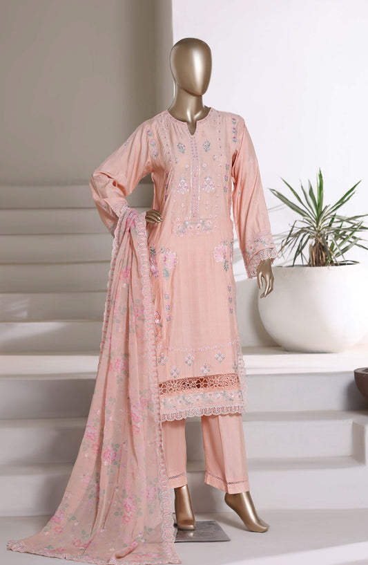 Sadabahar Luxury Embroidered Formal Stitched 3 Piece Suit - D-09 - SBD26XFS - Pink - Festive Collection