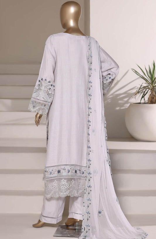 Sadabahar Luxury Embroidered Formal Stitched 3 Piece Suit - D-08 - SBD26XFS - Silver - Festive Collection
