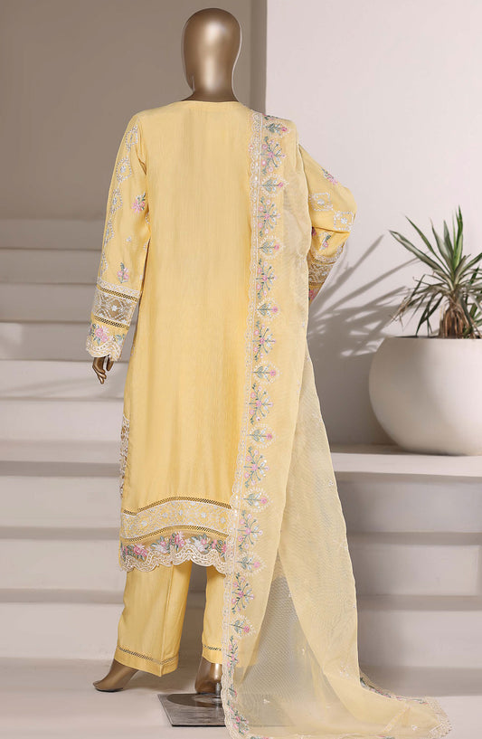 Sadabahar Luxury Embroidered Formal Stitched 3 Piece Suit - D-07 - SBD26XFS - Yellow - Festive Collection