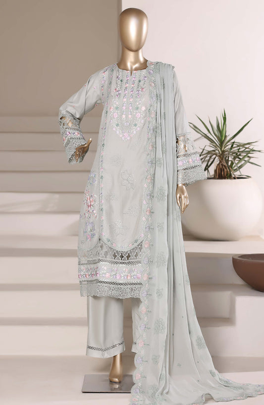 Sadabahar Luxury Embroidered Formal Stitched 3 Piece Suit - D-01 - SBD26XFS - Grey - Festive Collection