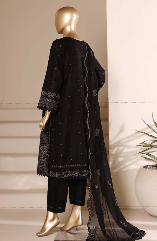 Sadabahar Embroidered Lawn Stitched 3 Piece Suit - D-02 - SBD26ARY4 - Black - Festive Collection