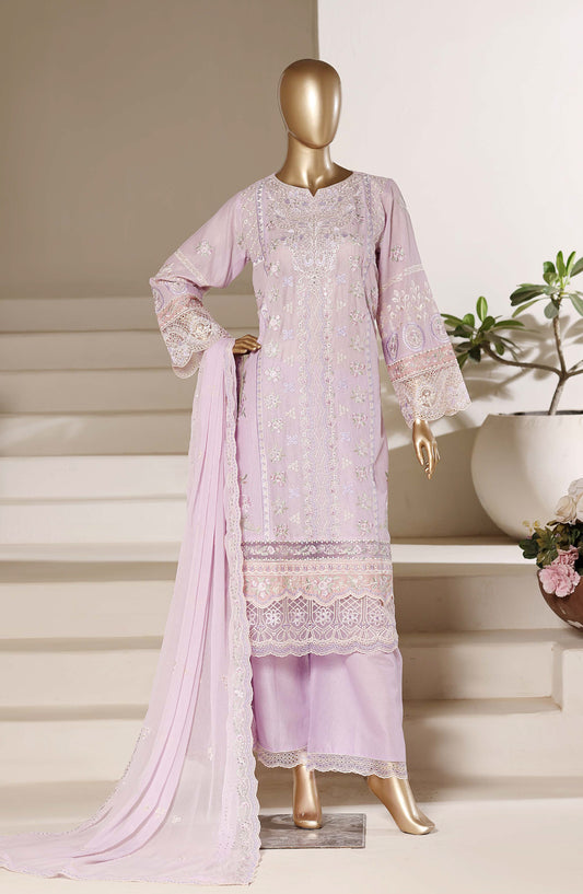 Sadabahar Luxury Embroidered Stitched 3 Piece Suit - LFD-04 - SBD26SXV - Purple - Festive Collection