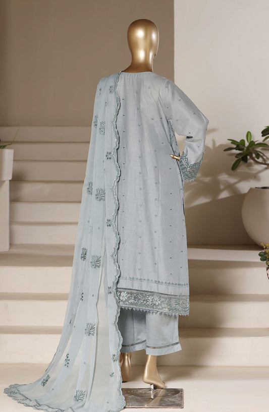 Sadabahar Luxury Embroidered Stitched 3 Piece Suit - LFD-01 - SBD26SXV - Blue - Festive Collection