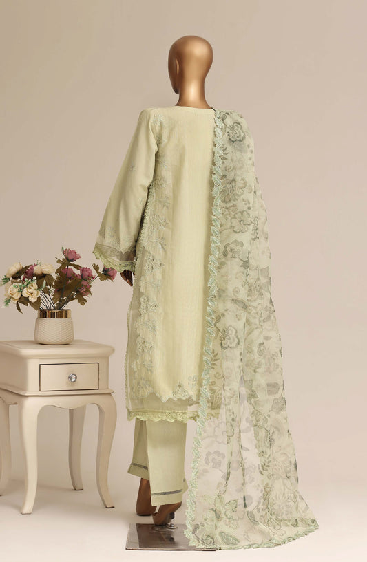 Sadabahar Luxury Embroidered Cotton Stitched 3 Piece Suit - D-06 - SBD26LSVN - Green - Festive Collection