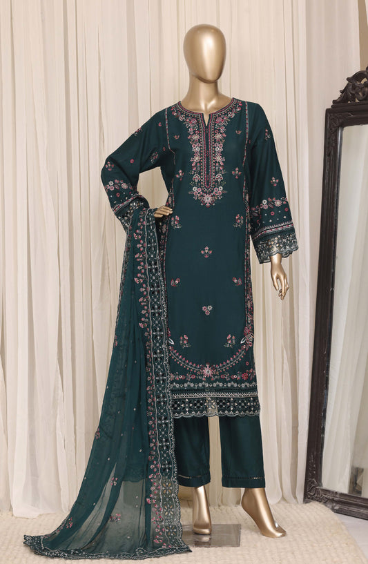 Sadabahar Luxury Embroidered Cotton Stitched 3 Piece Suit - D-11 - SBD26EGT - Green - Festive Collection