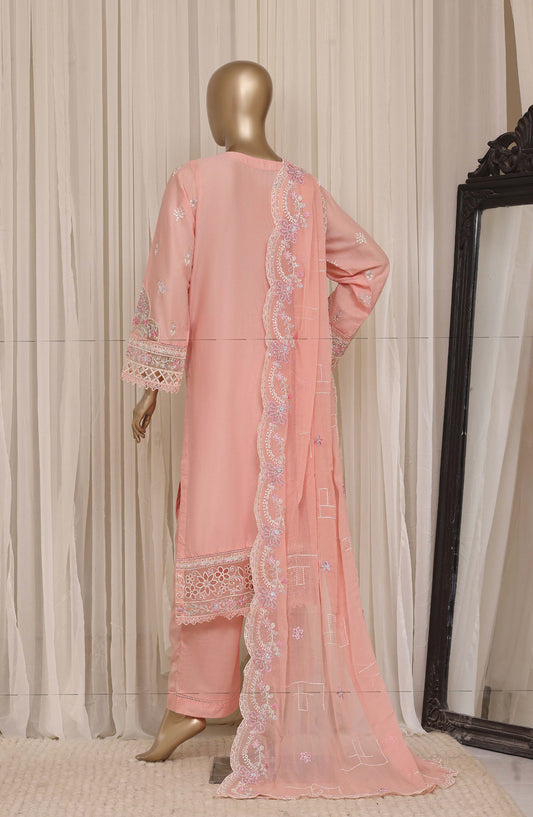 Sadabahar Luxury Embroidered Cotton Stitched 3 Piece Suit - D-10 - SBD26EGT - Pink - Festive Collection
