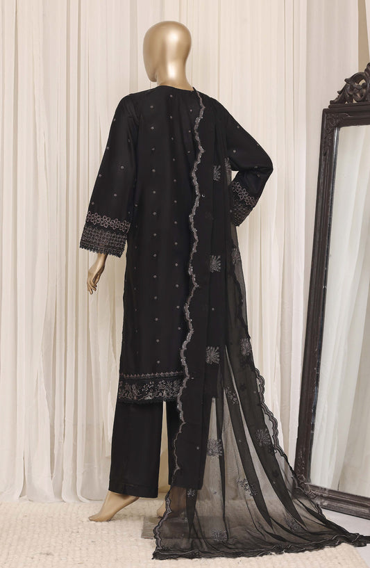 Sadabahar Luxury Embroidered Cotton Stitched 3 Piece Suit - D-07 - SBD26EGT - Black - Festive Collection