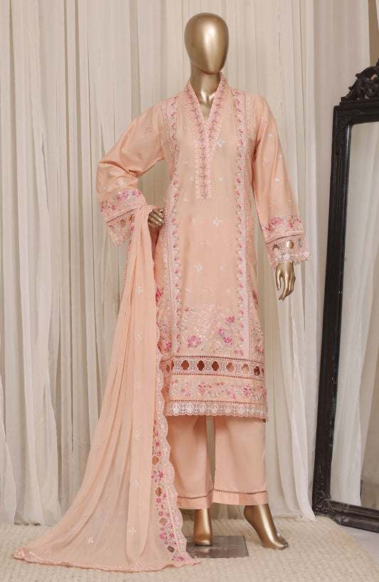 Sadabahar Luxury Embroidered Cotton Stitched 3 Piece Suit - D-06 - SBD26EGT - Pink - Festive Collection