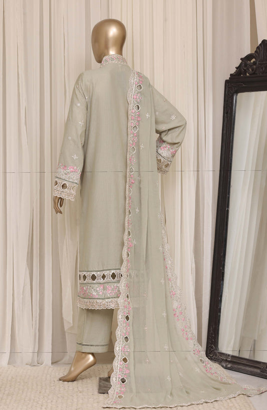 Sadabahar Luxury Embroidered Cotton Stitched 3 Piece Suit - D-04 - SBD26EGT - Grey - Festive Collection