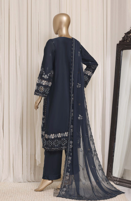 Sadabahar Luxury Embroidered Cotton Stitched 3 Piece Suit - D-02 - SBD26EGT - Blue - Festive Collection