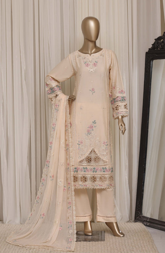 Sadabahar Luxury Embroidered Cotton Stitched 3 Piece Suit - D-01 - SBD26EGT - Fawn - Festive Collection