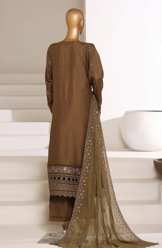 Sadabahar Luxury Embroidered Stitched 3 Piece Suit - Design-06 - SBD26FEMB - Brown - Festive Collection