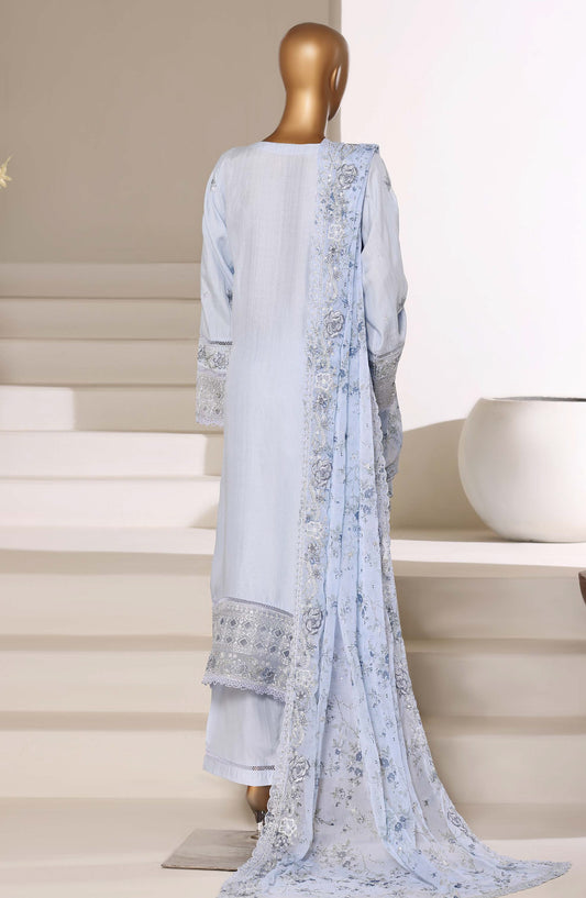 Sadabahar Luxury Embroidered Stitched 3 Piece Suit - Design-05 - SBD26FEMB - Blue - Festive Collection