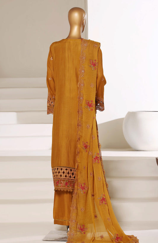 Sadabahar Luxury Embroidered Stitched 3 Piece Suit - Design-03 - SBD26FEMB - Mustard - Festive Collection