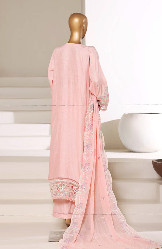 Sadabahar Luxury Embroidered Stitched 3 Piece Suit - Design-02 - SBD26FEMB - Pink - Festive Collection