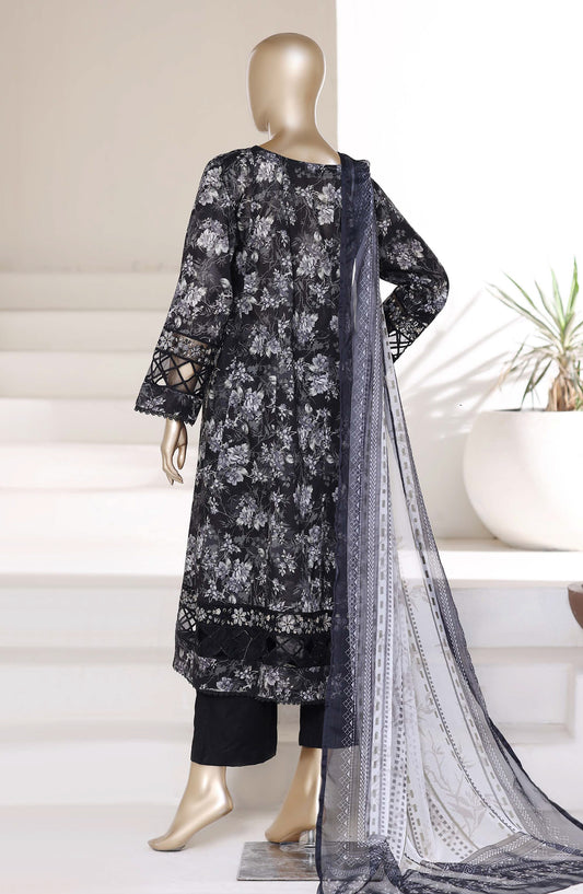 Sadabahar Luxury Embroidered Lawn Stitched 3 Piece Suit - D-03 - SBD26PPL - Black - Summer Collection