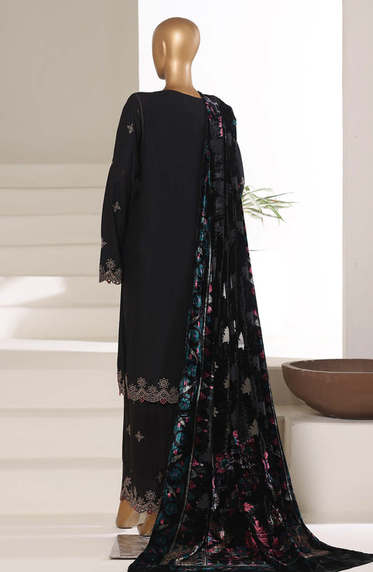 Sadabahar Luxury Embroidered Viscose Stitched 3 Piece Suit - Design-07 - SBD25XLVC - Black - Winter Collection