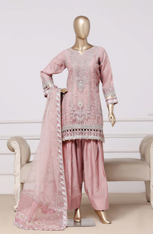 Sadabahar Ready To Wear Mahpara  Embroidered Organza 3 Piece Suite - MF - B40 - SDB26MF - Festive Collection