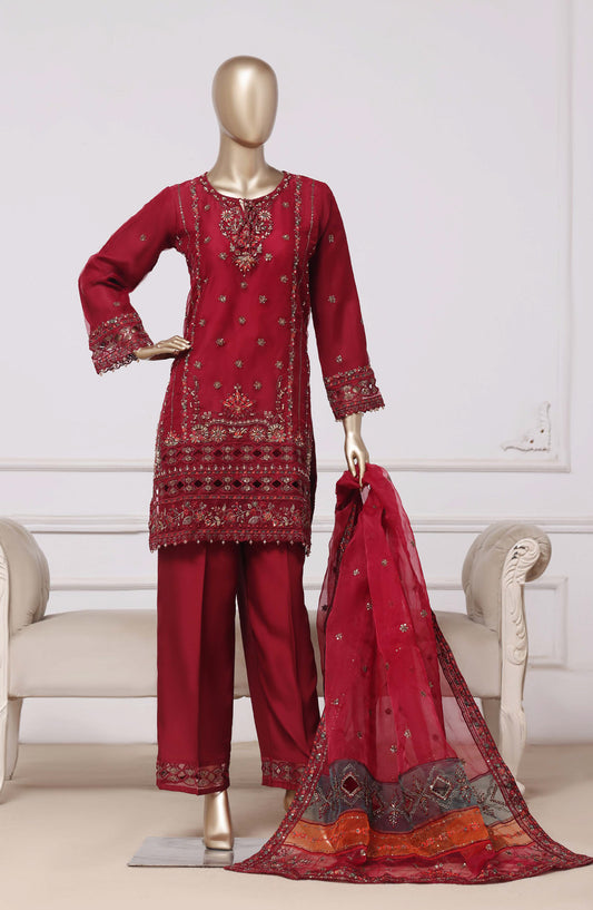 Sadabahar Ready To Wear Mahpara Embroidered Organza 3 Piece Suite - MF - B37 - SDB26MF - Festive Collection