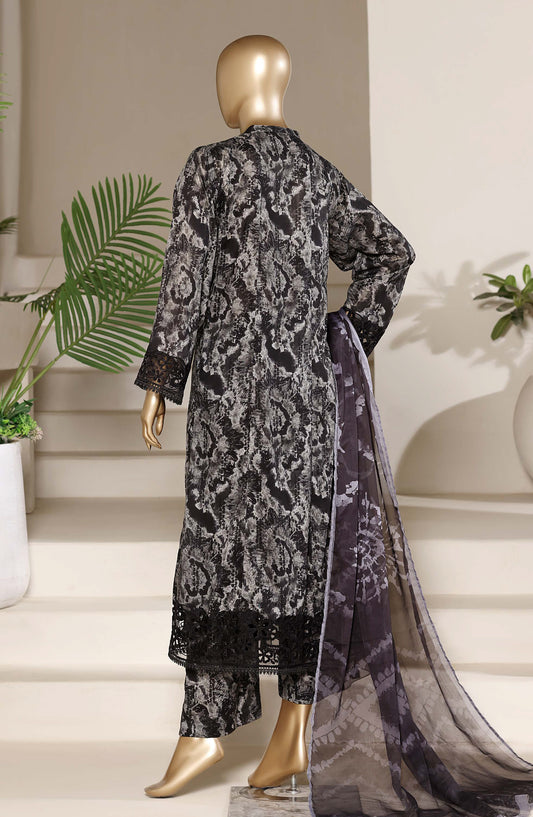 Sadabahar Embroidered Lawn Stitched 3 Piece Suit - D-04 - SBD26PLM - Black - Summer Collection