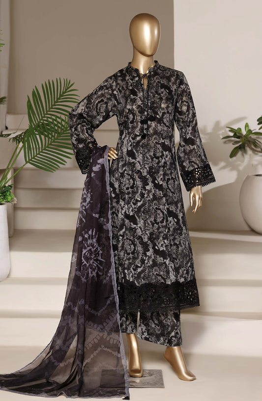 Sadabahar Embroidered Lawn Stitched 3 Piece Suit - D-04 - SBD26PLM - Black - Summer Collection