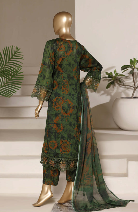 Sadabahar Embroidered Lawn Stitched 3 Piece Suit - D-02 - SBD26PLM - Green - Summer Collection