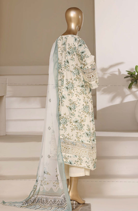 Sadabahar Peplum Embroidered Lawn Stitched 3 Piece Suit - PPD-04 - SBD26PLXP - Lemon - Luxury Collection