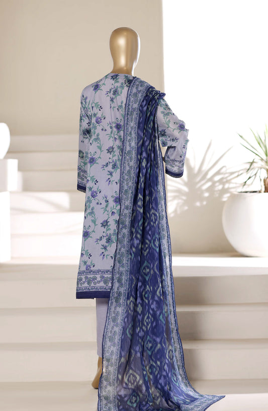 Sadabahar Printed Lawn Stitched 3 Piece Suit - D-08 - SBD26PNT - Blue - Summer Collection