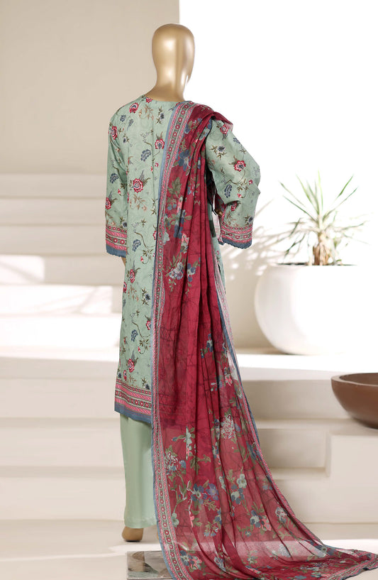 Sadabahar Printed Lawn Stitched 3 Piece Suit - D-07 - SBD26PNT - Green - Summer Collection