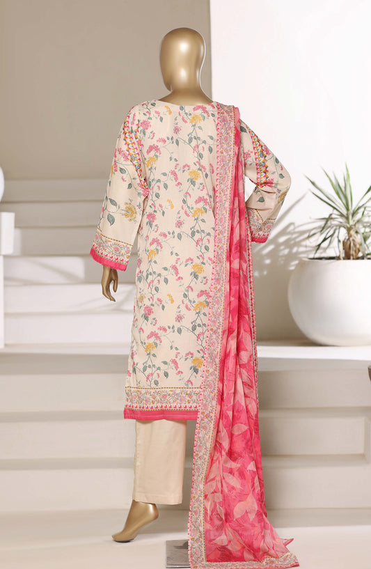Sadabahar Printed Lawn Stitched 3 Piece Suit - D-01 - SBD26PNT - Fawn - Summer Collection