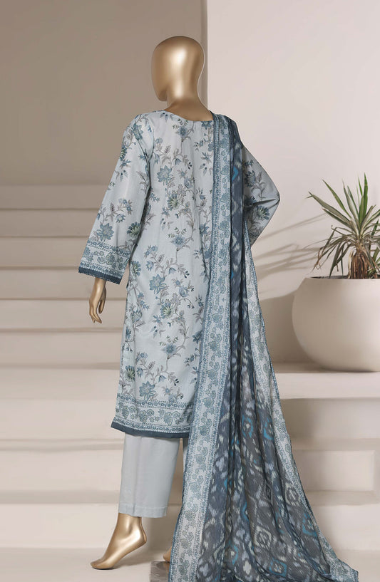 Sadabahar Printed Lawn Stitched 3 Piece Suit - D-08 - SBD26NLP - Blue - Summer Collection