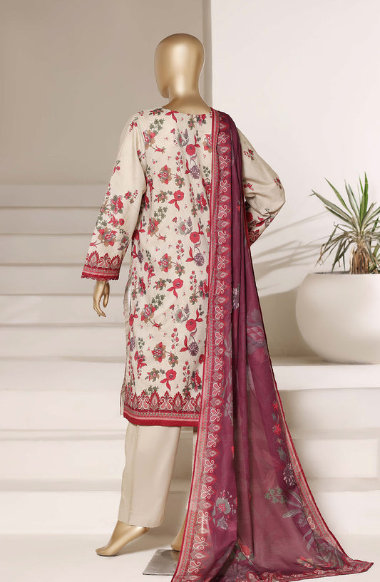 Sadabahar Printed Lawn Stitched 3 Piece Suit - D-07 - SBD26NLP - Pink - Summer Collection