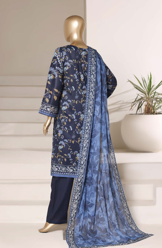 Sadabahar Printed Lawn Stitched 3 Piece Suit - D-06 - SBD26NLP - Blue - Summer Collection