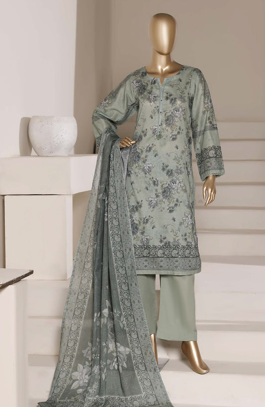Sadabahar Printed Lawn Stitched 3 Piece Suit - D-05 - SBD26NLP - Green - Summer Collection