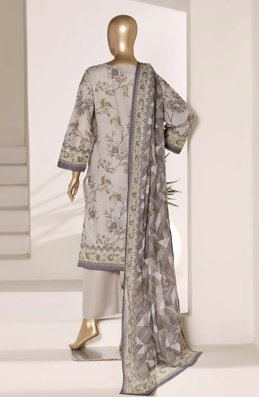 Sadabahar Printed Lawn Stitched 3 Piece Suit - D-04 - SBD26NLP - Grey - Summer Collection