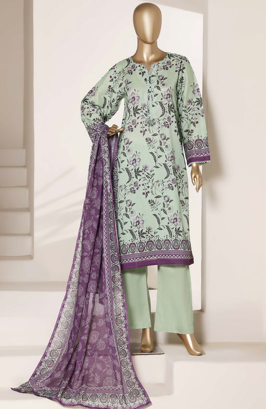 Sadabahar Printed Lawn Stitched 3 Piece Suit - D-03 - SBD26NLP - Green - Summer Collection