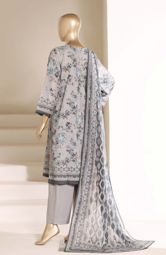 Sadabahar Printed Lawn Stitched 3 Piece Suit - D-04 - SBD26LWN - Grey - Summer Collection