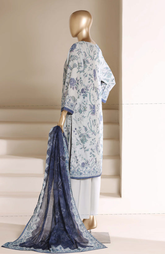 Sadabahar Printed Lawn Stitched 3 Piece Suit - D-02 - SBD26LWN - Blue - Summer Collection