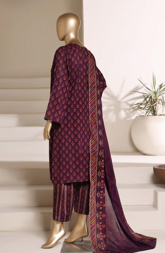 Sadabahar Printed Lawn Stitched 3 Piece Suit - D-05 - SBD26NWV - Maroon - Summer Collection