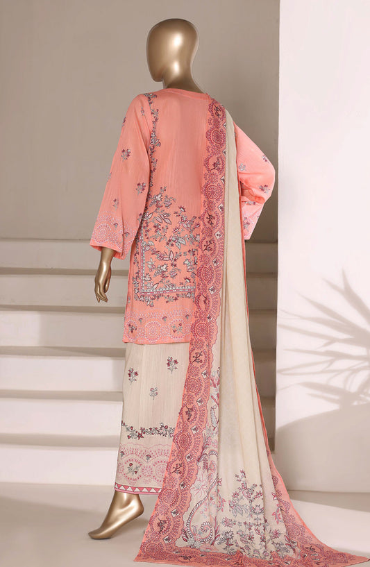 Sadabahar Printed Lawn Stitched 3 Piece Suit - D-01 - SBD26WV7 - Pink - Summer Collection